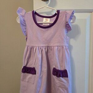 Girls Size 18 Months Purple Dress from Stitchy Fish